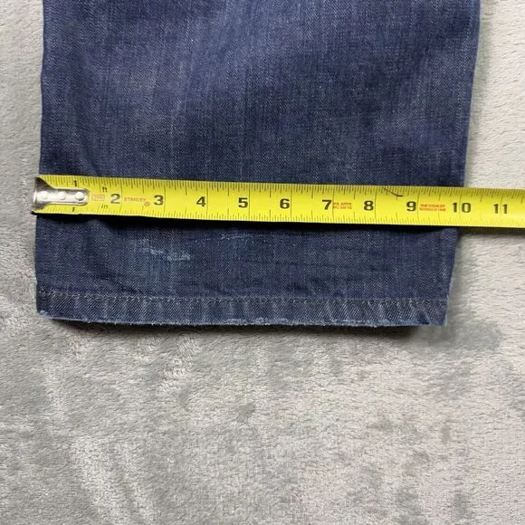 LRG Lifted Research Group Mens 42X32 Denim Blue Jeans Embroidered Cross